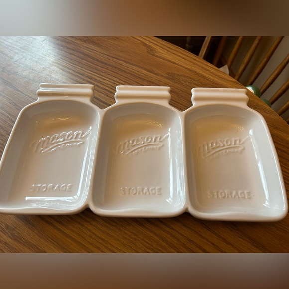 Mason Other - Mason jar - ceramic divided tray - white / measurements in photos